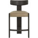 Horton 37 inch Dark Brown / Sahara Sand Leather Counter Stool